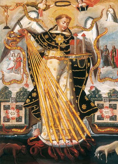 Santo Tomás de Aquino, Protector de la Universidad de Cusco de Cuzco School